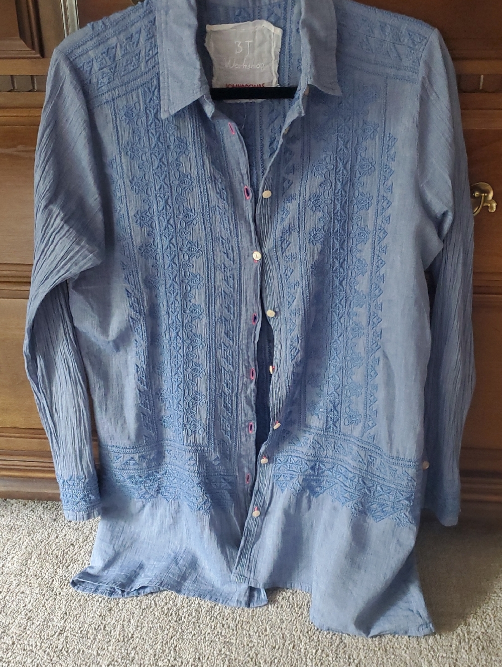 Johnny Was Embroidered Blouse Vintage
